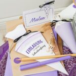 DIY Stoffe Inspiration - Schultüte - Leo - Lavendel - Bastelvorlage