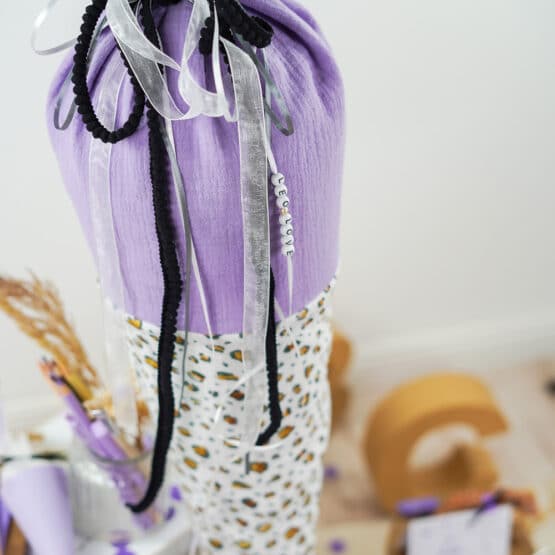 DIY Stoffe Inspiration - Schultüte - Leo - Lavendel