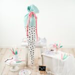 DIY Stoffe Inspiration - Schultüte - Punkte - Bastelvorlage