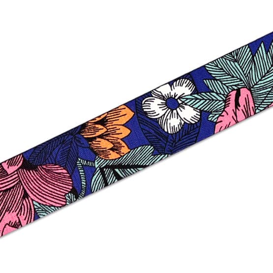 Gurtband Floral Koenigsblau 38mm