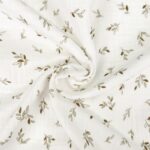 Musselin - Zarte Zweige - Cremeweiß