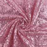 Pailletten-Tüllstoff – elastisch – Soft Pink