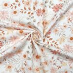 Single Jersey - Filigrane Blüten - Warmweiß