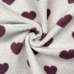 Teddyfleece - Antique Hearts - Cream