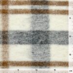 Wollmix-Mantelstoff - Helles Natur/Grau/Zimt kariert