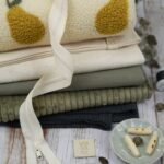 DIY Stoffe Mix - Label - Reißverschluss - Knopf