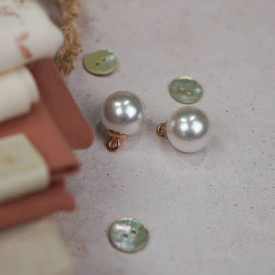 DIY Stoffe Mix - Knopf - Perle