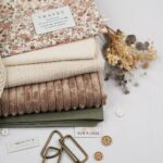 DIY Stoffe Mix - Label - Knopf - Gurtbandzubehör