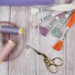 DIY Stoffe Mix - Sticktwist - Knopf - Schere - Garn