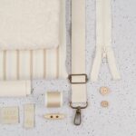 DIY Stoffe Mix - Reißverschluss - Garn - Knopf - Label - Gurtband - Gurtbandzubehör