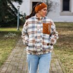 DIY Stoffe Outfit - Wollmix Mantelstoff Helles Natur - Teddyplüsch Zimt - Reißverschluss