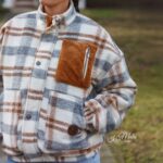 DIY Stoffe Outfit - Wollmix Mantelstoff Helles Natur - Teddyplüsch Zimt - Reißverschluss