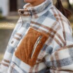 DIY Stoffe Outfit - Wollmix Mantelstoff Helles Natur - Teddyplüsch Zimt - Reißverschluss