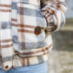 DIY Stoffe Outfit - Wollmix Mantelstoff Helles Natur - Label