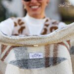 DIY Stoffe Outfit - Wollmix Mantelstoff Helles Natur - Label