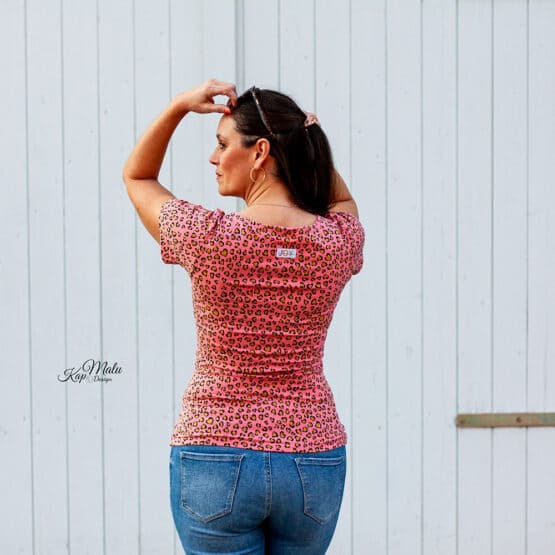 DIY Stoffe Outfit - Leo Hearts Pink Coral