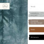 Farbkombi - French Terry Batikoptik Petrolblau