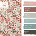 Farbkombi - Rippenjersey Tender Flowers Cremeweiss