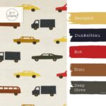 Farbkombi - Single Jersey Autos Natur