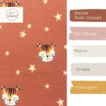 Farbkombi - Single Jersey Dreamy Tiger Dusty Rost Orange