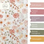 Farbkombi - Single Jersey Filigrane Blumen