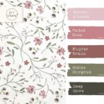 Farbkombi - Single Jersey Gentle Flowers Warmweiss