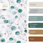 Farbkombi - Single Jersey Gold Eukalyptus Weiss