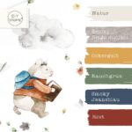 Farbkombi - Single Jersey Hamster Wanderung Warmweiss