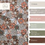 Farbkombi - Single Jersey Retro Blooming