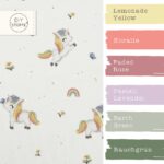 Farbkombi - Single Jersey Süsse Einhörner