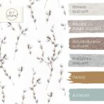 Farbkombi - Single Jersey Weidenknospen Cremeweiss