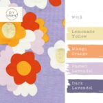 Farbkombi - French Terry Sommersweat Big Flowers Lavendel Dust