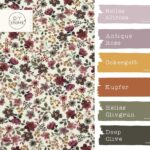 Farbkombi - Rippenjersey Amazing Flowers Helles Natur