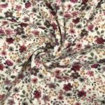 Rippenjersey - Amazing Flowers - Helles Natur