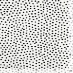 Single Jersey - Schwarze Tupfen - Staubweiß