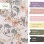 Farbkombi -Softshell Painted Flowers Beige Rose