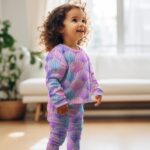 French Terry Multicolour Lavendel Muscheln