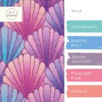 Farbkombi - French Terry Sommersweat Multicolour Lavendel Muscheln