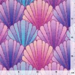 French Terry - Sommersweat - Multicolour Lavendel Muscheln