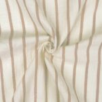 Musselin Beige Streifen – Helles Natur