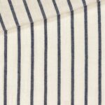Musselin Dunkelblaue Streifen – Helles Natur