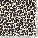 Musselin – Leo Print – Helles Natur