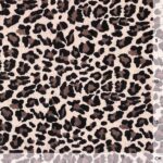 Musselin – Leo Print – Helles Puder