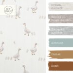 Farbkombi - Rippenjersey Gänse