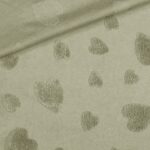 Single Jersey - Jacquard fliegende Herzen - Helles Khaki