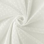 Tüllstoff – Dots Cremeweiß