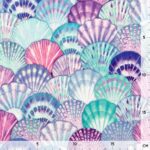 Badestoff – LSF 50 – Muscheln – Multicolour Light Lavendel