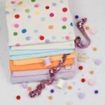 DIY Stoffmix - Knopf - Label - Paillettenband - Pompons - Garn