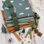 DIY Stoffmix - Label - Reissverschluss - Knopf - Gummiband - Garn