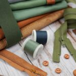 DIY Stoffmix - Label - Reißverschluss - Knopf - Garn